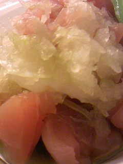 マグロとすりおろし玉葱の刺身-レシピのメイン写真