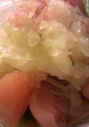 マグロとすりおろし玉葱の刺身-レシピのメイン写真
