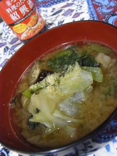 紹興酒で粕汁風みそ汁♪-レシピのメイン写真