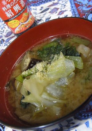紹興酒で粕汁風みそ汁♪-レシピのメイン写真
