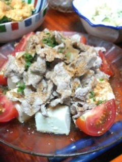 豚肉と豆腐の冷しゃぶサラダ タレ4種類-レシピのメイン写真