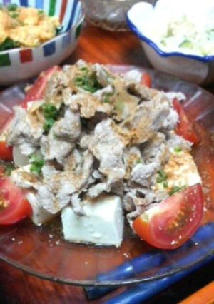 豚肉と豆腐の冷しゃぶｻﾗﾀﾞ タレ4種類-レシピのメイン写真