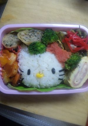 キャラ弁☆キティー-レシピのメイン写真