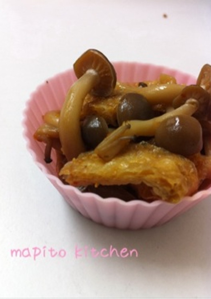 お弁当に☆しめじと揚げの甘辛煮-レシピのメイン写真