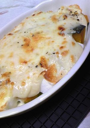 簡単♪かぼちゃとはんぺんの味噌グラタン-レシピのメイン写真