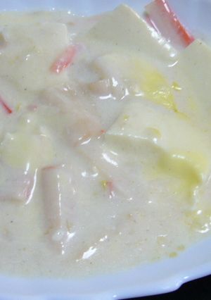豆腐とカニカマの中華風ミルク煮-レシピのメイン写真