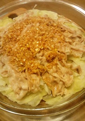豚バラとキャベツの蒸しもの＜薬味ダレ＞-レシピのメイン写真