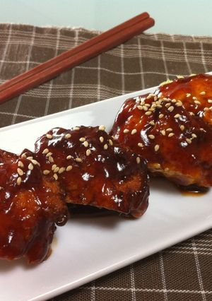 ヘルシー♡鶏肉と豆腐の団子の甘酢餡-レシピのメイン写真