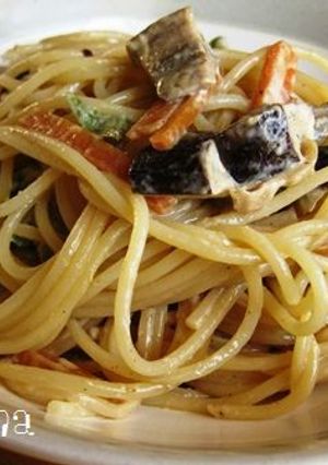 市販の素で簡単☆麻婆茄子マヨパスタ-レシピのメイン写真