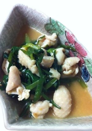 鶏皮とニラの甘酢味噌和え-レシピのメイン写真