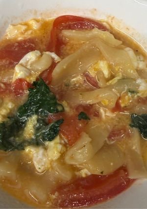 トマトと卵の麺-レシピのメイン写真