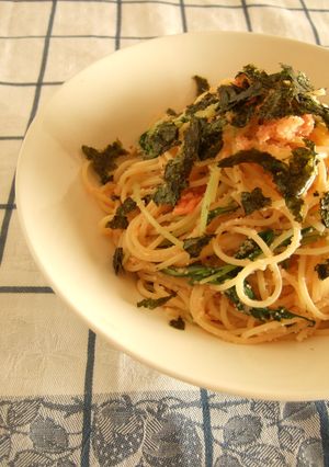 たらこと水菜のパスタ-レシピのメイン写真