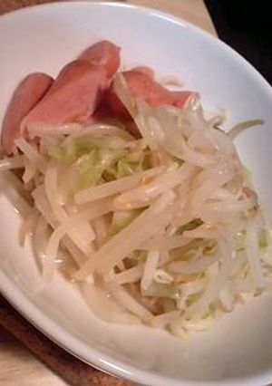 超簡単☆もやしとキャベツの蒸し物-レシピのメイン写真