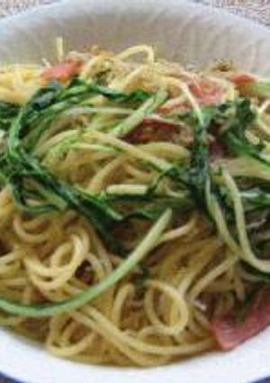 水菜とじゃことベーコンのパスタ-レシピのメイン写真