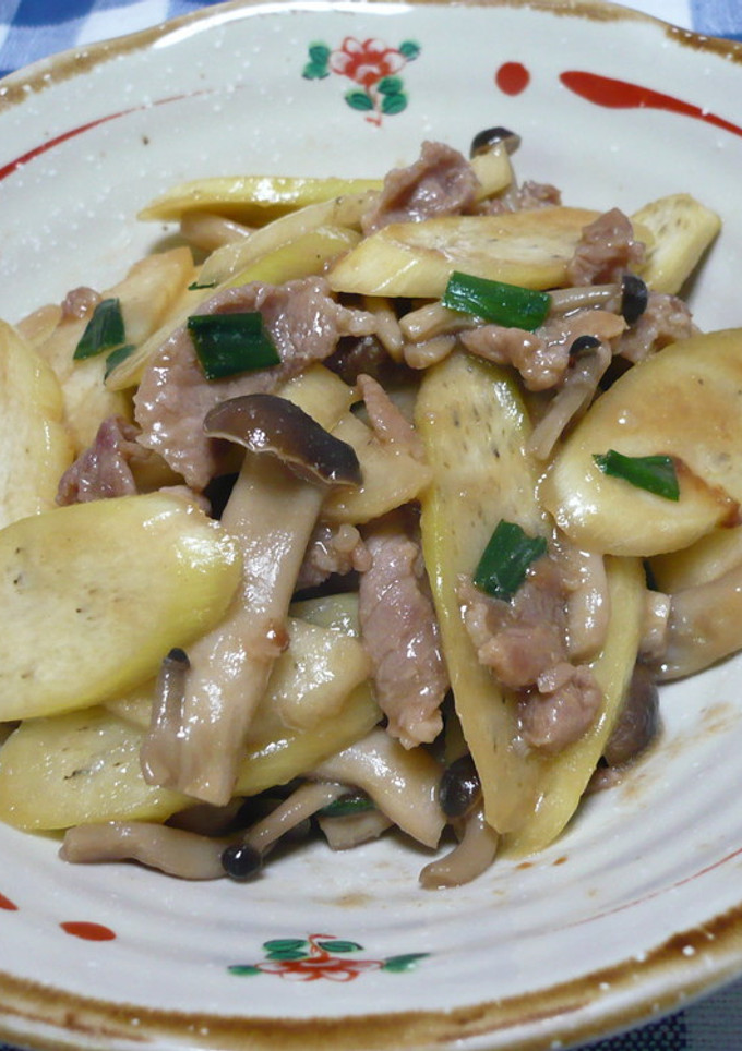 マコモダケと豚肉の中華炒め-レシピのメイン写真