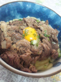 甘辛すき焼き風肉うどん☆-レシピのメイン写真