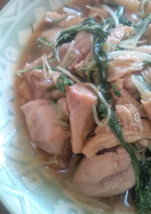 鶏肉と水菜とあげさんの甘辛あん★-レシピのメイン写真
