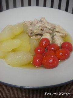 冬瓜と鶏肉とトマトの煮物-レシピのメイン写真