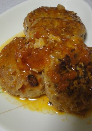 簡単！トマト煮込みハンバーグ♪-レシピのメイン写真