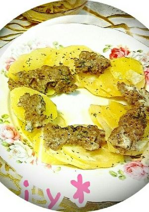 じゃがいもとひき肉の重ね蒸し-レシピのメイン写真
