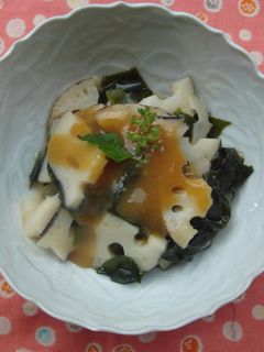 レンコンとわかめの青じそ❀酢味噌和え-レシピのメイン写真