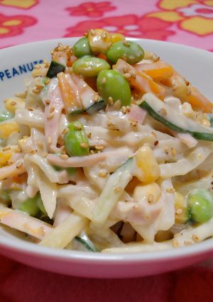 『根菜のしゃきしゃき豆腐和えサラダ』-レシピのメイン写真