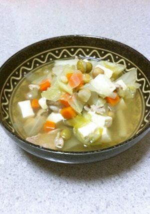 豆腐とビーンズのスープ-レシピのメイン写真