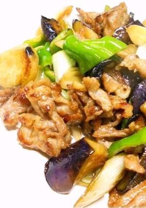 簡単お家中華①♪豚こまとなすの醤油炒め-レシピのメイン写真