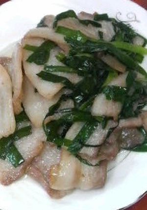 ﾌﾗｲﾊﾟﾝ1つで☆豚肉にらあんかけ丼-レシピのメイン写真