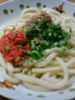 簡単!我が家の明太納豆うどん-レシピのメイン写真