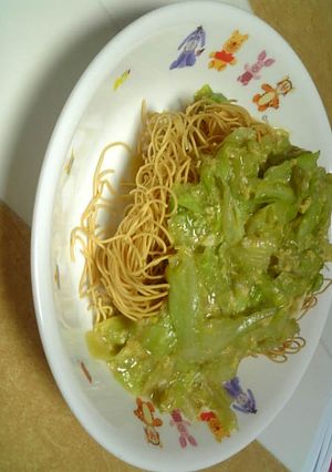 キャベツと卵の簡単皿うどん-レシピのメイン写真