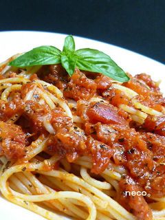 簡単☆トマトソースのスパゲティ-レシピのメイン写真