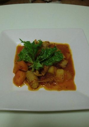 モツのトマト煮込み！紹興酒でコク旨！!-レシピのメイン写真