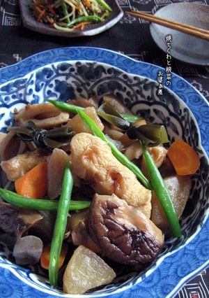 【やさしいご飯】焼ちくわと根菜のお婆ぁ煮-レシピのメイン写真