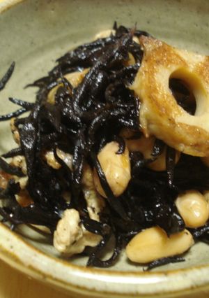 ちくわとお豆のひじき煮-レシピのメイン写真