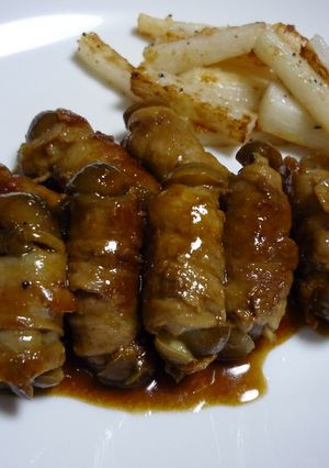 チーズとしめじの豚バラ巻き♪-レシピのメイン写真
