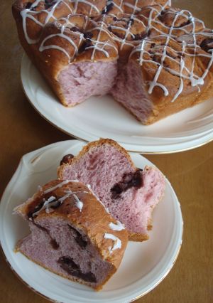 紫芋と餡子の渦巻きパン-レシピのメイン写真