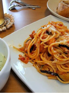 茄子とトマトのパスタ-レシピのメイン写真