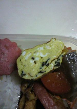お弁当に♪簡単もみ海苔入り卵焼き-レシピのメイン写真