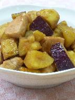 大好きな秋の味覚と鶏の煮物-レシピのメイン写真