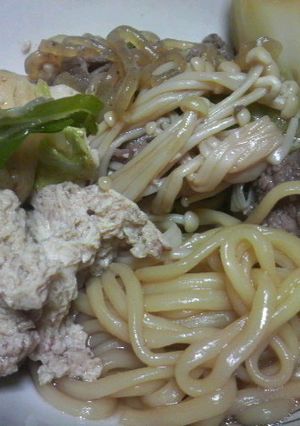甘〜い♪すき焼きに中華そば?-レシピのメイン写真