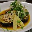米ナスと豚ひき肉のカレー風味。