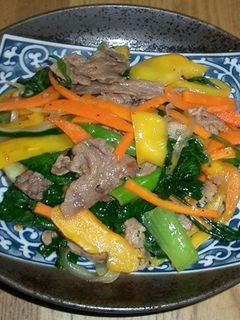 紹興酒入り☆牛肉と彩り野菜炒め-レシピのメイン写真