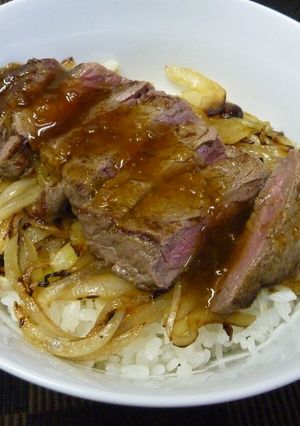青しそステーキ丼-レシピのメイン写真