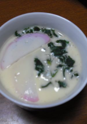 モロヘイヤと豆腐の茶碗蒸し-レシピのメイン写真