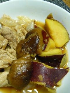 豚肉とさつま芋の肉じゃが-レシピのメイン写真