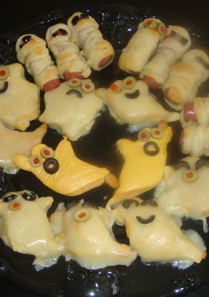 ハロウィンシリーズ☆ピザ ？ゴースト-レシピのメイン写真