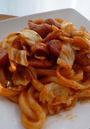 うどんdeナポリタン-レシピのメイン写真