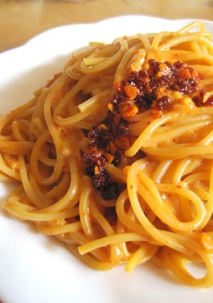 こくウマ♡ラー油クリームパスタ♫♪♫-レシピのメイン写真