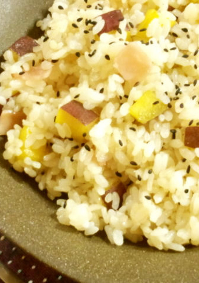 さつま芋とベーコンの旨炒めごはん-レシピのメイン写真